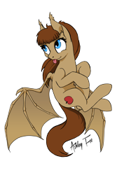 Size: 2480x3508 | Tagged: safe, artist:arctic-fox, oc, oc only, oc:lunette, bat pony, pony, 2017 community collab, bat pony oc, derpibooru community collaboration, simple background, solo, tongue out, transparent background