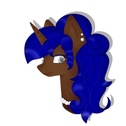 Size: 2500x2500 | Tagged: safe, artist:itsderix, derpibooru import, oc, oc:sapphire gem, pony, unicorn, bust, female, high res, mare, portrait, simple background, solo, transparent background