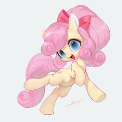 Size: 780x780 | Tagged: safe, artist:ciciya, oc, oc only, earth pony, pony, bow, female, hair bow, mare, solo, watermark