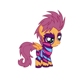 Size: 1000x1030 | Tagged: safe, artist:blueshift, scootaloo, pony, the show stoppers, artifact, artifactpony, clothes, show stopper outfits, simple background, solo, transparent background