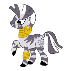 Size: 1162x1272 | Tagged: safe, artist:silversthreads, zecora, zebra, raised hoof, simple background, solo, transparent background