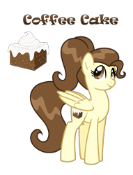 Size: 959x1252 | Tagged: safe, artist:andy-hazards, derpibooru import, pound cake, oc, oc:coffee cake, pegasus, pony, base used, older, older pound cake, ponytail, simple background, solo, trans girl, transgender, transparent background