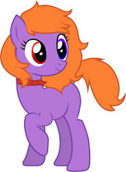 Size: 1555x2126 | Tagged: safe, artist:electrochoc, derpibooru import, oc, earth pony, pony, bowtie, female, heterochromia, simple background, transparent background, vector