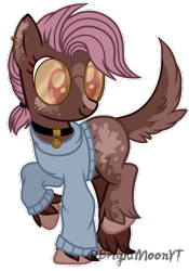 Size: 1024x1462 | Tagged: safe, artist:jxst-roch, derpibooru import, earth pony, pony, augmented tail, clothes, dog tail, female, glasses, mare, simple background, solo, sweater, transparent background