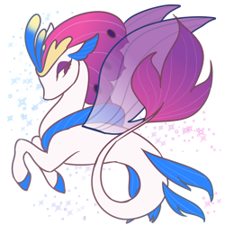 Size: 2400x2400 | Tagged: safe, artist:draikinator, queen novo, seapony (g4), my little pony: the movie, simple background, solo, transparent background