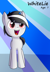 Size: 700x1000 | Tagged: safe, artist:whitelie, oc, oc only, oc:white lie, pony, colt, male, solo