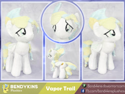 Size: 5400x4050 | Tagged: safe, artist:bendykins, vapor trail, pegasus, pony, absurd resolution, female, irl, mare, photo, plushie, smiling, solo