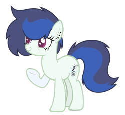 Size: 1024x941 | Tagged: safe, artist:crystalponyart7669, derpibooru import, oc, oc:music note, earth pony, pony, base used, female, magical lesbian spawn, mare, offspring, parent:coloratura, parent:vinyl scratch, parents:rarascratch, simple background, solo, transparent background