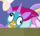 Size: 169x152 | Tagged: safe, derpibooru import, screencap, gallus, horse play, cropped, derp