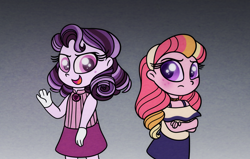 Size: 1280x812 | Tagged: safe, artist:carouselunique, derpibooru import, oc, oc only, oc:honeycrisp blossom, oc:primrose prime, equestria girls, duo, offspring, parent:big macintosh, parent:princess cadance, parents:cadmac