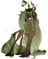 Size: 1333x1628 | Tagged: safe, artist:legally-psychotic, oc, oc only, oc:salix, original species, female, mare, simple background, solo, transparent background, watermark