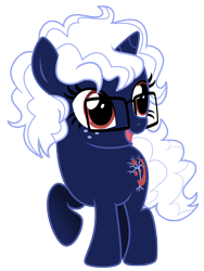 Size: 2962x3929 | Tagged: safe, artist:lostinthetrees, oc, oc only, oc:silver lining, pony, unicorn, female, filly, glasses, simple background, solo, transparent background