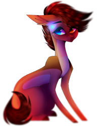 Size: 996x1300 | Tagged: safe, artist:hyshyy, derpibooru import, oc, earth pony, pony, heterochromia, male, simple background, sitting, solo, stallion, transparent background