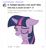 Size: 582x639 | Tagged: safe, derpibooru import, twilight sparkle, pony, unicorn, female, mare, multicolored mane, purple coat, solo, text, yahoo answers