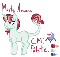 Size: 766x722 | Tagged: safe, artist:glamgoria-morose, derpibooru import, oc, oc:misty arcana, pony, unicorn, adoptive parent: princess luna, leonine tail, nonbinary, offspring, parent:moondancer, parent:prince blueblood, parent:princess luna, parents:moonblood, simple background, transparent background