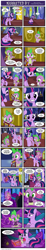Size: 1037x5583 | Tagged: safe, artist:dsana, gusty the great, spike, twilight sparkle, twilight sparkle (alicorn), alicorn, dragon, pony, a flurry of emotions, absurd resolution, book, comic, cupcake, cute, dragons riding ponies, eating, floppy ears, food, hnnng, implied grogar, keep calm, magic, mama twilight, marshmallow, mother and child, mother and son, narrowed eyes, parent and child, riding, spikabetes, spikelove, twiabetes, twilight's castle