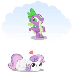 Size: 540x541 | Tagged: safe, artist:cool77778, artist:j-brony, edit, spike, sweetie belle, dragon, heart, male, shipping, spikebelle, straight