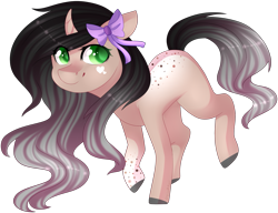 Size: 1907x1465 | Tagged: safe, artist:shiromidorii, oc, oc only, oc:tegan, pony, bow, simple background, solo, transparent background