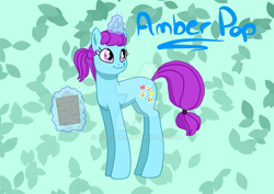 Size: 1024x724 | Tagged: safe, artist:kuroiana, derpibooru import, oc, oc:amber pop, pony, unicorn, book, leaf background