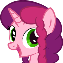 Size: 512x512 | Tagged: safe, artist:the smiling pony, oc, oc only, oc:marker pony, earth pony, pony, unicorn, .svg available, bust, derpibooru badge, open mouth, portrait, simple background, smiling, solo, svg, transparent background, vector