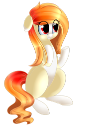 Size: 1024x1179 | Tagged: safe, artist:akarui-orenji, oc, oc only, oc:akarui orenji, earth pony, pony, simple background, sitting, solo, transparent background