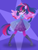 Size: 1024x1365 | Tagged: safe, artist:lavenderrain24, derpibooru import, sci-twi, twilight sparkle, better together, equestria girls, forgotten friendship, clothes, deviantart watermark, female, glasses, obtrusive watermark, ponied up, scitwilicorn, smiling, solo, super ponied up, watermark