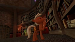 Size: 1920x1080 | Tagged: safe, artist:soad24k, derpibooru import, 3d, bookshelf, castle, epona, female, gmod, library, link, male, mare, stallion, the legend of zelda