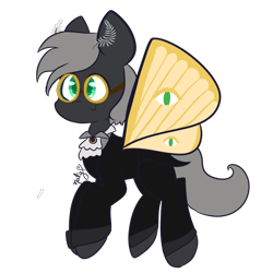 Size: 1200x1200 | Tagged: safe, artist:naty7913, derpibooru import, oc, oc:event horizon, mothpony, original species, glasses, male, simple background, solo, species swap, transparent background