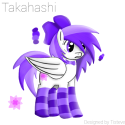 Size: 1000x1000 | Tagged: safe, artist:lunati, derpibooru exclusive, oc, oc only, oc:takahashi, pegasus, pony, clothes, cutie mark, reference sheet, socks, solo, striped socks