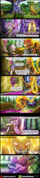 Size: 1000x4503 | Tagged: safe, artist:bonaxor, derpibooru import, spike, twilight sparkle, twilight sparkle (alicorn), oc, oc:firespite, alicorn, dragon, original species, pony, comic:the greater flame, comic, fire pony, smoke, tablet, twilight's castle