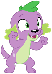 Size: 2184x3081 | Tagged: safe, artist:sketchmcreations, derpibooru import, edit, editor:slayerbvc, spike, spike the regular dog, dog, dance magic, equestria girls, spoiler:eqg specials, accessory-less edit, bipedal, dancing, jazz hands, male, missing accessory, paws, simple background, solo, transparent background, underpaw, vector, vector edit