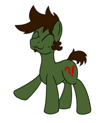 Size: 2000x2200 | Tagged: safe, artist:yakoshi, oc, oc only, oc:green ganache, earth pony, pony, 2017 community collab, :3, derpibooru community collaboration, eyes closed, male, simple background, solo, stallion, transparent background