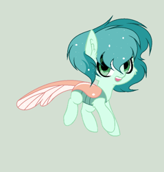 Size: 804x840 | Tagged: safe, artist:roseloverofpastels, derpibooru import, oc, oc:termite, changepony, female, interspecies offspring, offspring, parent:ocellus, parent:sandbar, parents:ocelbar, simple background, solo