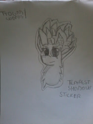 Size: 1200x1600 | Tagged: safe, artist:terminalhash, derpibooru import, tempest shadow, sketch, solo, traditional art