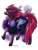 Size: 774x1032 | Tagged: safe, artist:0bloodyscene, artist:aruz01, derpibooru import, tempest shadow, pony, unicorn, collaboration, armor, broken horn, eye scar, female, looking at you, mare, scar, simple background, solo, transparent background, walking