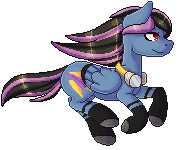Size: 194x150 | Tagged: safe, artist:ak4neh, derpibooru import, oc, oc only, oc:alpha jet, pony, animated, female, folded wings, gif, mare, pixel art, running, simple background, solo, transparent background