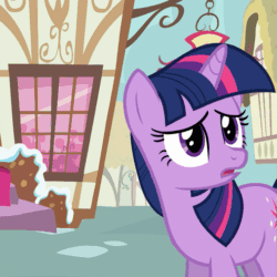 Size: 507x508 | Tagged: safe, derpibooru import, screencap, pinkie pie, twilight sparkle, earth pony, pony, unicorn, wonderbolts academy, animated, cropped, cute, duo, eye contact, floppy ears, frown, gif, happy, looking at each other, mailbox, messy mane, open mouth, pinkie being pinkie, ponk, raised hoof, smiling, stuck, surprised, talking, wide eyes, worried