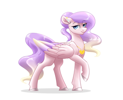 Size: 1024x837 | Tagged: safe, artist:whitehershey, derpibooru import, oc, oc only, pegasus, pony, colored wings, colored wingtips, ear piercing, female, jewelry, mare, necklace, piercing, solo