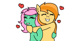 Size: 1920x1080 | Tagged: safe, artist:cherry1cupcake, derpibooru import, earth pony, pony, female, happy, heart, hug