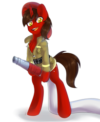 Size: 1260x1534 | Tagged: safe, derpibooru import, oc, fire hose, male, misleading thumbnail, my little pony, solo