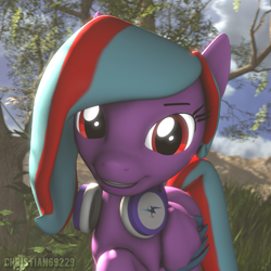 Size: 1024x1024 | Tagged: safe, artist:christian69229, derpibooru import, oc, oc only, oc:star beats, pegasus, pony, 3d, bust, looking at you, portrait, smiling, solo, source filmmaker