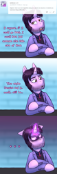 Size: 1440x4320 | Tagged: safe, artist:deyogee, pony, absurd resolution, clothes, crossover, dialogue, facial hair, jessica jones, kilgrave, magic, ponified, solo, tumblr comic
