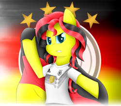 Size: 1250x1100 | Tagged: safe, artist:berryveloce, derpibooru import, oc, oc only, pony, football, germany, ponified, solo, sports, world cup