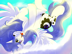 Size: 4300x3200 | Tagged: safe, artist:bl--blacklight, derpibooru import, oc, oc only, alicorn, pony, alicorn oc, female, flying, mare, solo, upside down