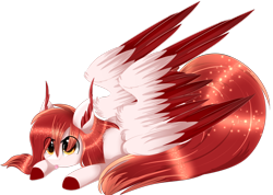 Size: 1024x731 | Tagged: safe, artist:little-sketches, oc, oc only, oc:sora, pegasus, pony, eye clipping through hair, female, mare, prone, simple background, solo, tongue out, transparent background