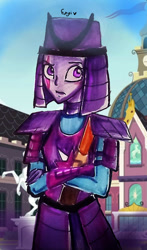 Size: 509x868 | Tagged: safe, artist:enjal, twilight sparkle, equestria girls, canterlot high, crossover, samurai jack, solo