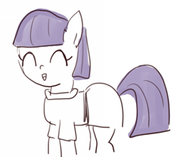 Size: 631x559 | Tagged: safe, artist:ehfkdl569, maud pie, pony, out of character, smiling, solo