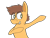 Size: 627x480 | Tagged: safe, artist:niteax, derpibooru import, oc, oc only, oc:krafty kitsune, earth pony, pony, dab, male, race swap, simple background, smiling, smirk, solo, stallion, transparent background