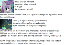 Size: 833x591 | Tagged: safe, maud pie, rock solid friendship, gem, headcanon, science, text, theory