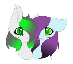 Size: 3987x3495 | Tagged: safe, artist:mimihappy99, derpibooru import, oc, oc only, oc:mimi happy, oc:wubsy, couple, female, heart eyes, lesbian, mare, oc x oc, shipping, simple background, tongue out, transparent background, wingding eyes